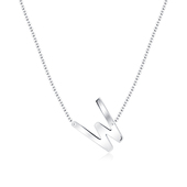 Letter W Silver Necklace SPE-5537